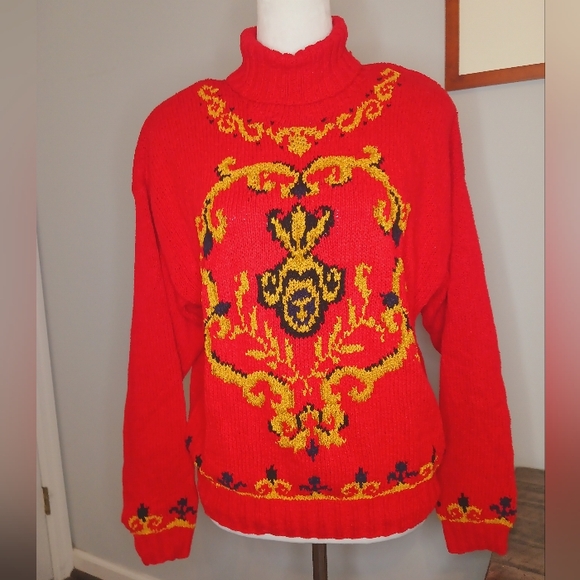 Liz Claiborne Sweaters - Vintage Liz Claiborne Collection Knitted by Hand Turtleneck Sweater